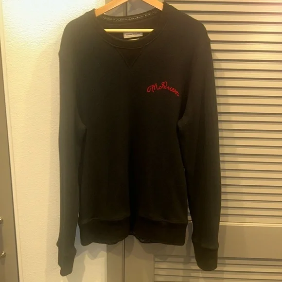 Alexander McQueen Black Jersey Graffiti Badge Sweatshirt